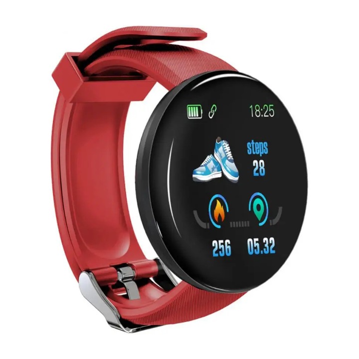 Bratara Smart Fitness D18, rosie