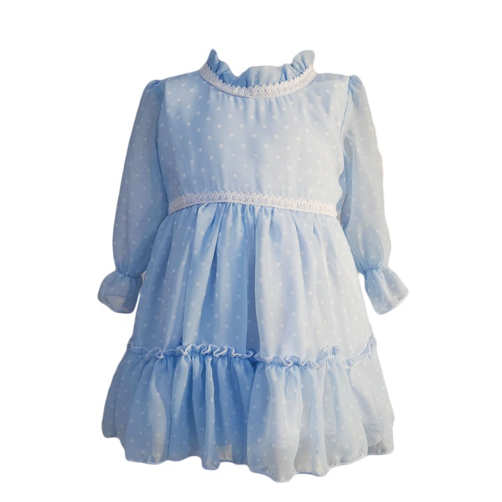 Rochita fetite, model Andra, culoare bleu, marime 86 cm, varsta 12 luni