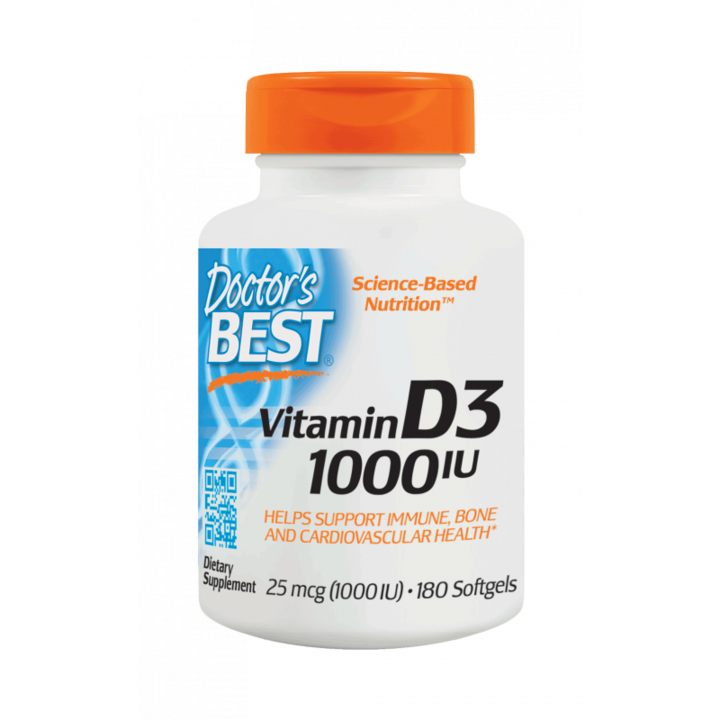 Supliment alimentar Doctor's Best Vitamin D3 1000 IU, 180 capsule