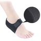 Set 2 orteze pentru calcai, Panza/Cauciuc, Negru, L