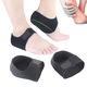 Set 2 orteze pentru calcai, Panza/Cauciuc, Negru, L