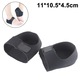 Set 2 orteze pentru calcai, Panza/Cauciuc, Negru, L