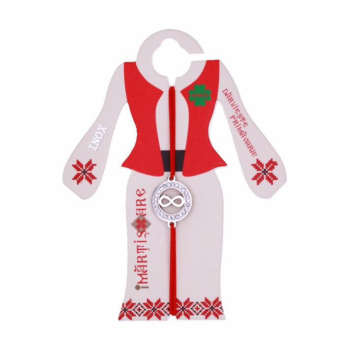 Martisor Bratara Inox Argintiu Cerc Stralucitor Infinit