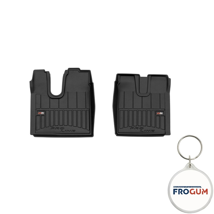 Set 2 covorase auto din cauciuc tip tavita Frogum ProLine 3D pentru MAN TGL an fabricatie 2005 - prezent, caroserie Truck si breloc Frogum