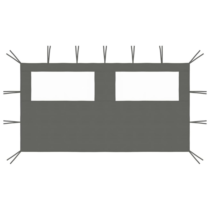 vidaXL antracitszürke ablakos pavilonfal 4 x 2 m 3070423