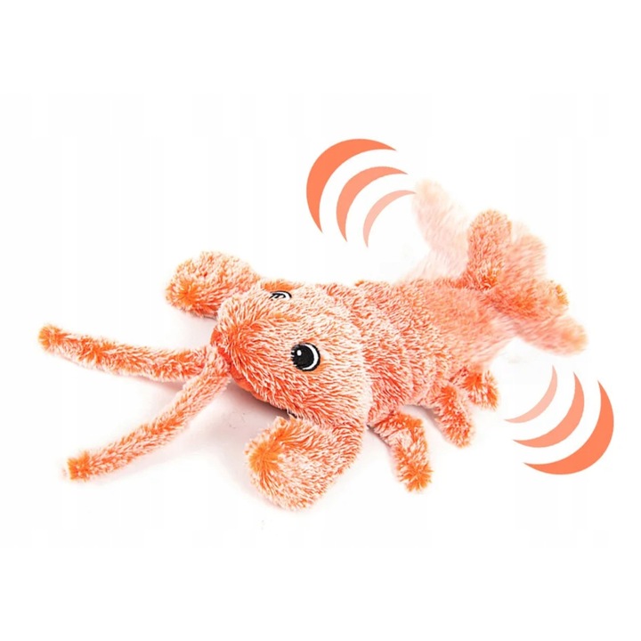 Jucarie interactiva pentru pisici, Textil, Portocaliu