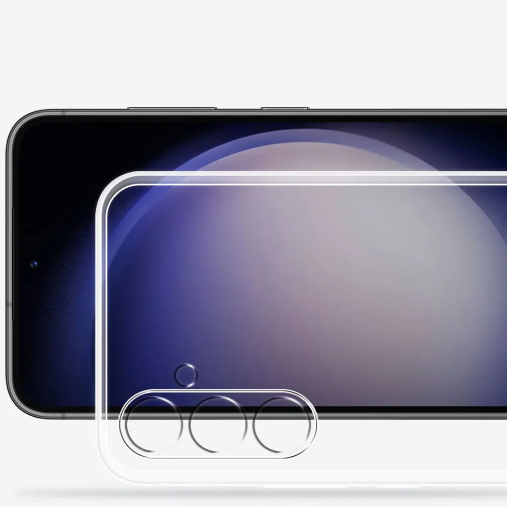 Husa din silicon compatibila Samsung Galaxy S25 Plus 5G (S25+ 5G), groasa, transparenta, cu protectie pentru camera, 2 mm