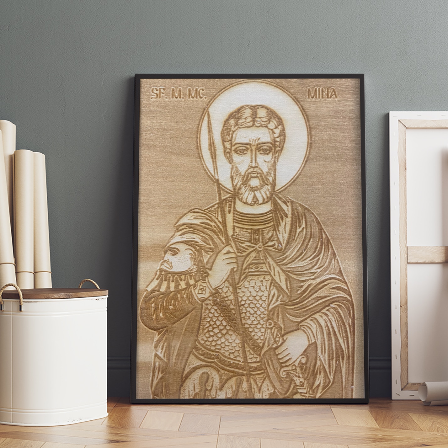 Икона Свети Мина 70 см - eMAG.bg