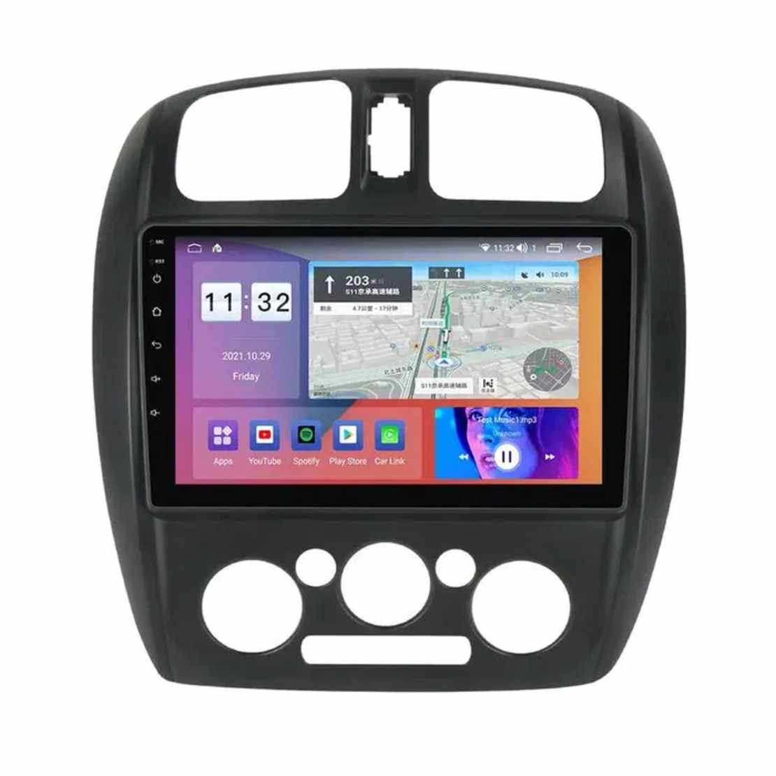 Player auto, ZT1, Compatibil cu Mazda 323 2000-2003, Negru - eMAG.ro
