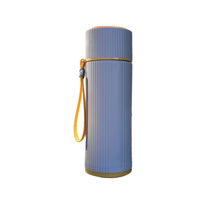 Sticla portabila apa, plastic, gri, 500ml