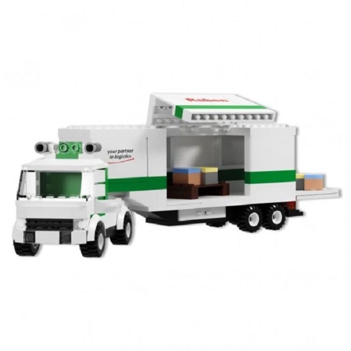 Set de constructie 161 elemente, Camion mare Raben logistics, Blocki