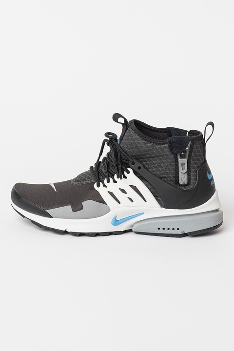 Nike, Спортни обувки Air Presto с контрасти, Бял/Черен/Сив