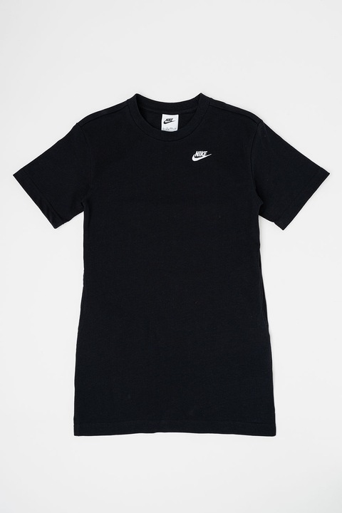 Nike, Рокля тип тениска с лого, Черен