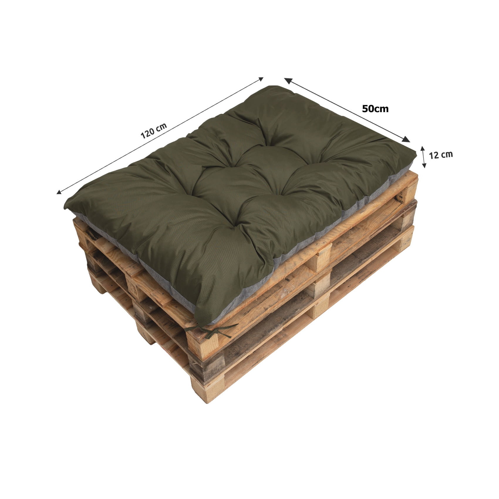 Градинска възглавница за мебели от палети, Setgarden, 120х50cm Седалка ...