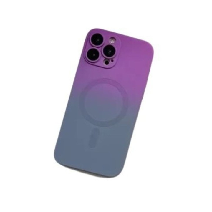 Защитен калъф с магнитен градиент, CRISTALIS SALE™ Antishock, Magsafe, за Iphone 14 Pro / лилав - сив