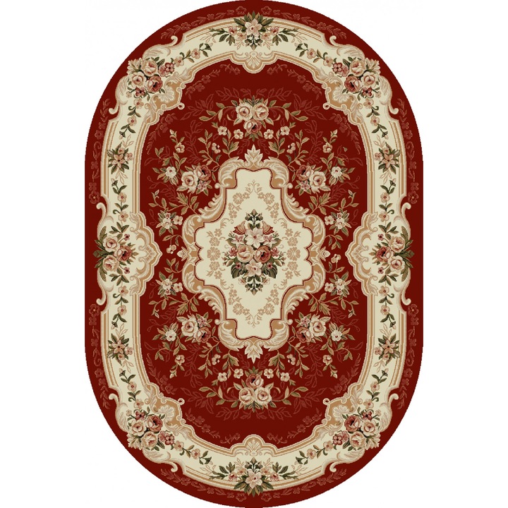 Модел Lotos 570, Овален килим, Червен Червен 100 x 200