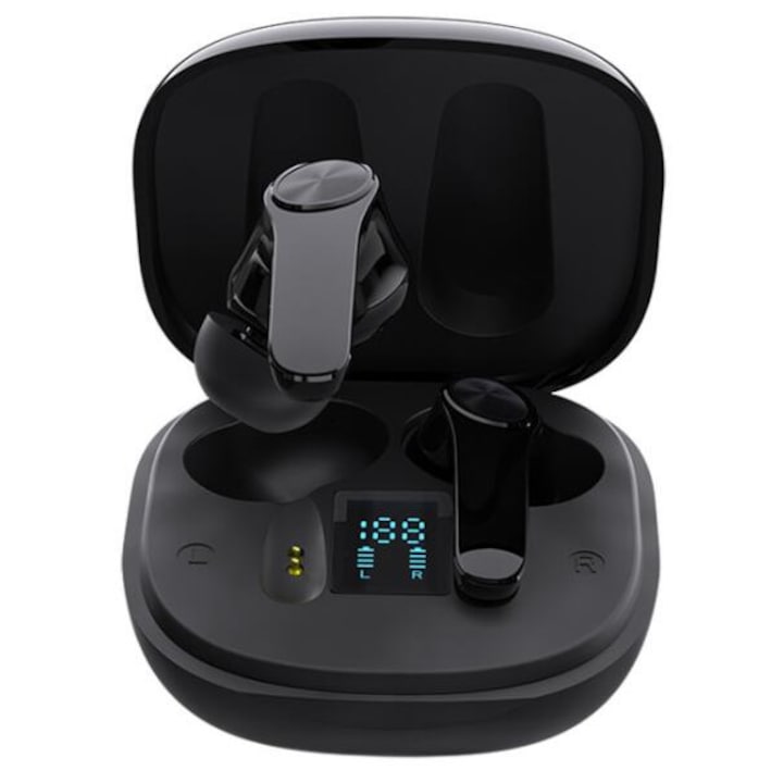 Casti Audio In-ear E6S TWS, Wireless, Bluetooth 5.0, Negru