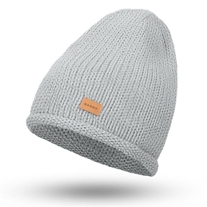 Sapka, Uniszex, Téli, Aleszale, Szürke