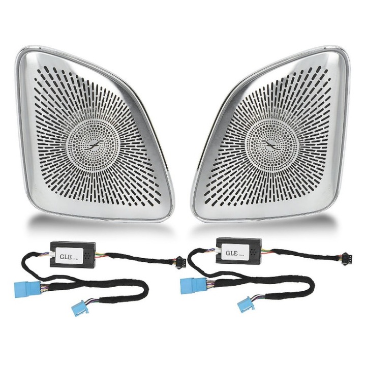 Set boxe difuzoare tweetere cu lumina ambientala 64 culori pentru Mercedes GLE W167