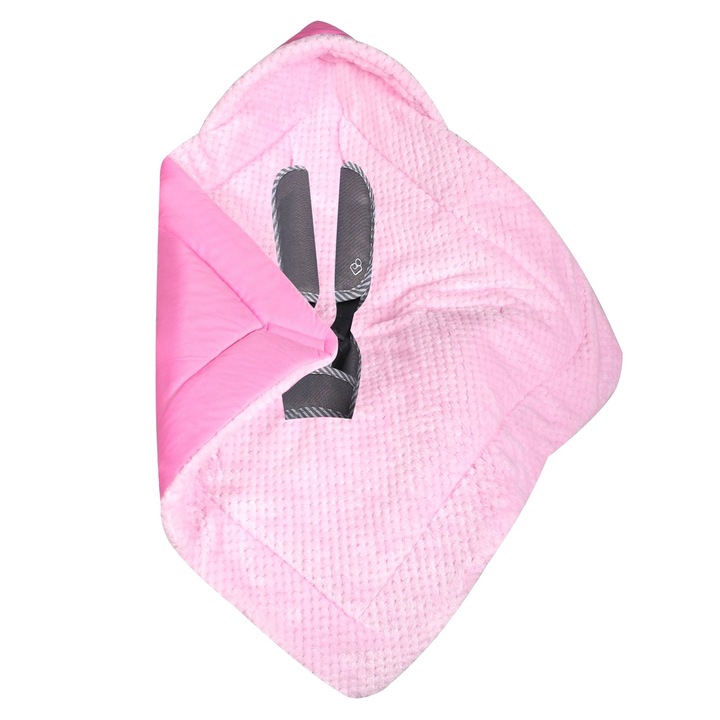 Takaró az autóüléshez, UVIE, téli rózsaszín, 80 x 80 cm