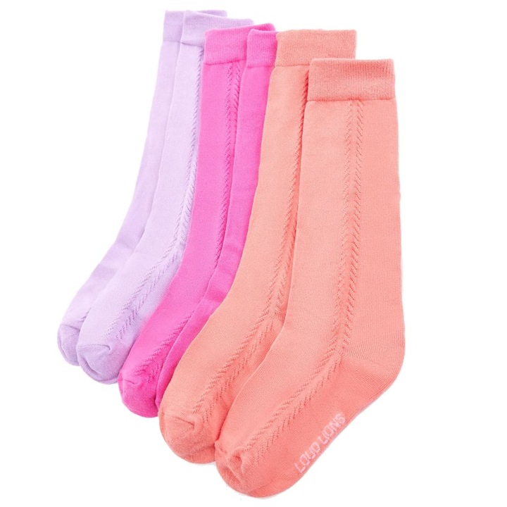 Детски чорапи 5 чифта vidaXL, EU 30-34, 0.12 kg, с модел на плетиво