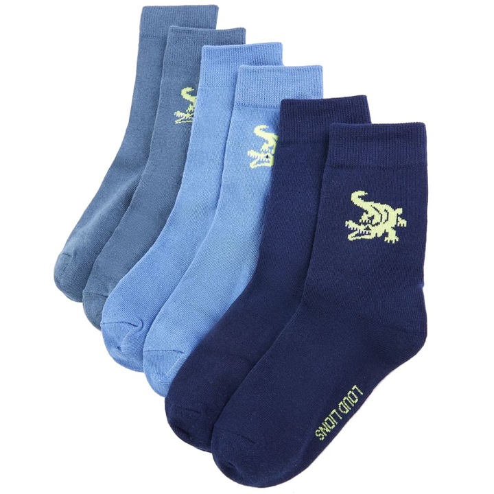 Детски чорапи 5 чифта vidaXL, EU 26-29, 0.06 kg, с принт на крокодил