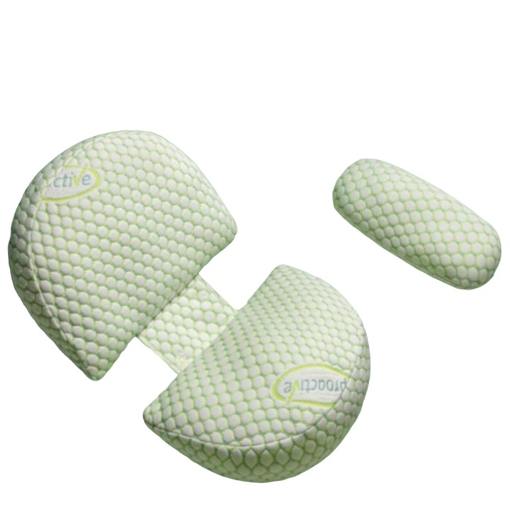 Perna multifunctionala pentru gravide si alaptare Mixbo, reglabila, bumbac, verde