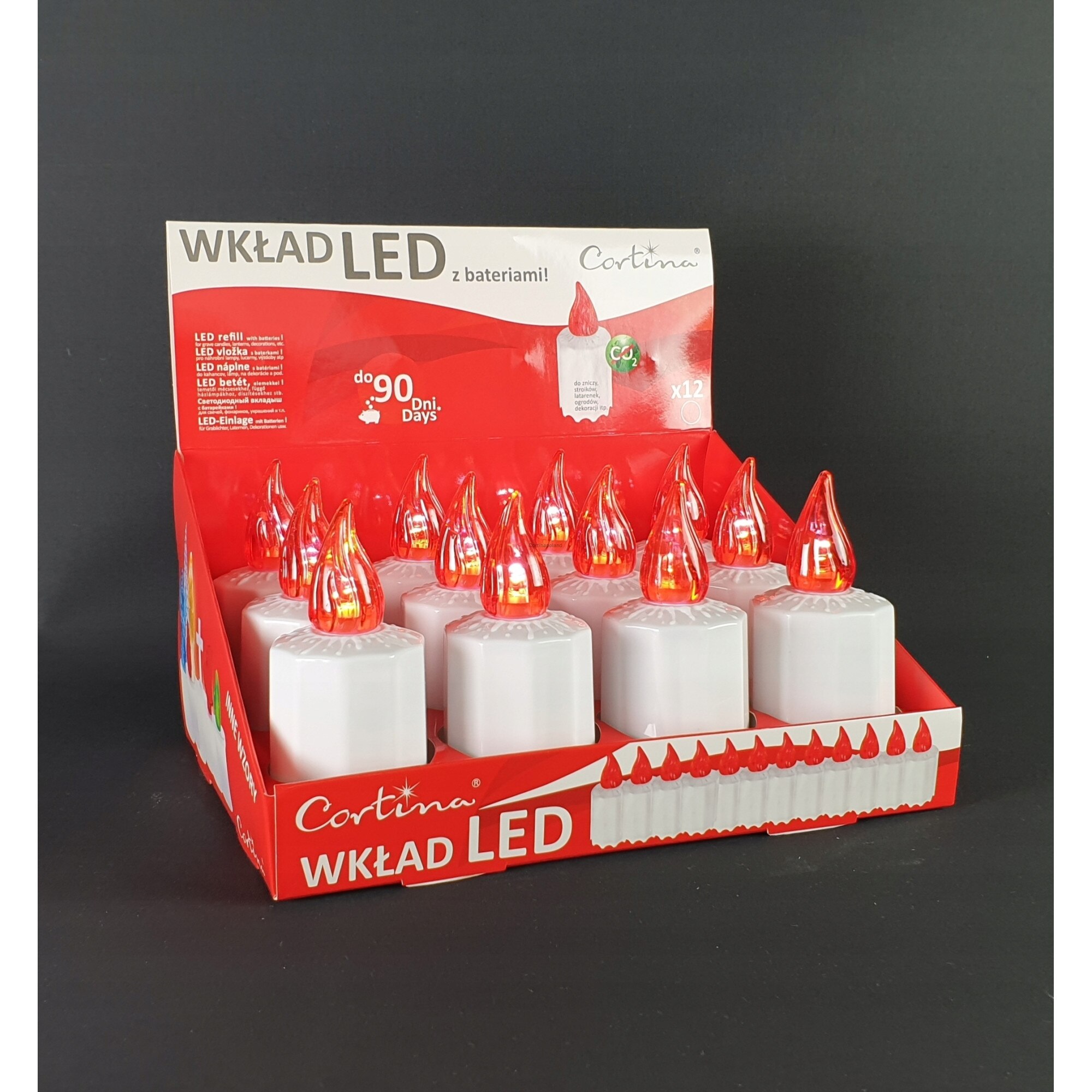 Електрическа свещ с червен светодиод - eMAG.bg