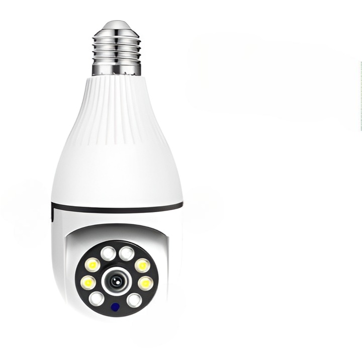 Camera IP PTZ Wireless NEO™, cu Viziune de noapte Audio bidirectional, Urmarire Automata, E27, Tip Bec, Wifi 4MP