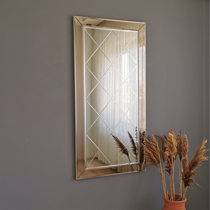 Tükör, A330D, Ezüst, 130 x 65 x 2,2 cm