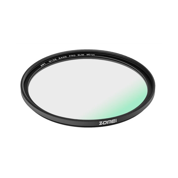 Filtru foto HD UV MC Profesional DW1 Zomei HD Glass, Multicoated, Wide band, Slim de 77mm