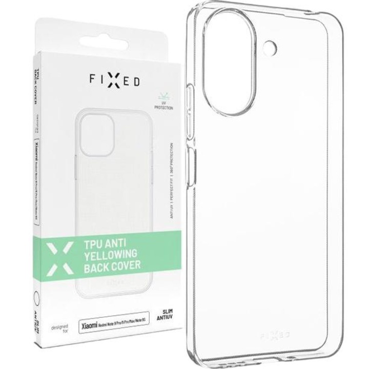 Husa de protectie, Fixed, Plastic, Compatibil cu Xiaomi, Poco C65/Redmi 13C, Transparent