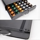 Suport 50 capsule de cafea, Bukate, 41x26.5x7.3, Compatibil cu Nespresso, Tchibo, etc, Negru, Metal