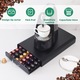 Suport 50 capsule de cafea, Bukate, 41x26.5x7.3, Compatibil cu Nespresso, Tchibo, etc, Negru, Metal
