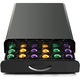Suport 60 capsule de cafea, Bukate, 39x26.5x6.5, Design Tip Sertar, Compatibil cu Nespresso, Tchibo, Negru, Metal