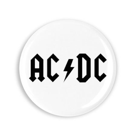 Set 4 insigne, AC DC Logo, NO9116, Metal, 44 mm, Multicolor - eMAG.ro