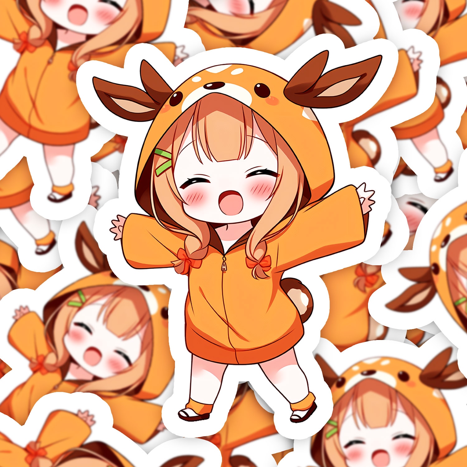 darabos készlet, Dekoratív matrica, Chibi Girl Umaru Doma