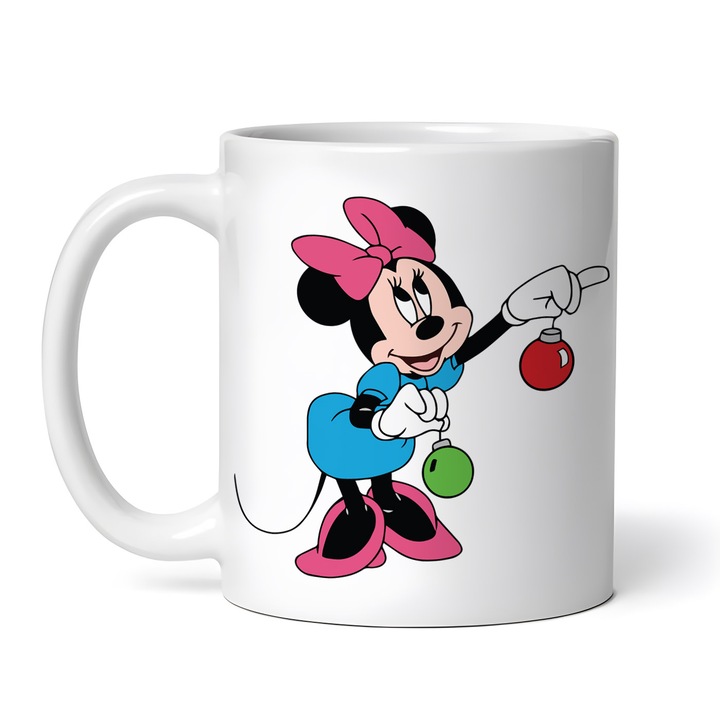 Керамична чаша, Minnie Mouse arranges globes, NO10962, 330 ml, многоцветна