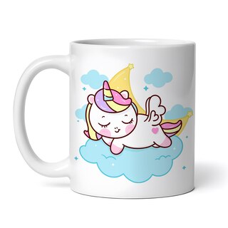LookHUMAN Tazza In Ceramica "I Do What I Want" Con Unicorno - 425 Ml, Bianca, Lavabile In Lavastoviglie E Adatta A Microonde