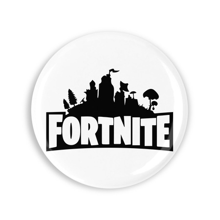 Set 4 insigne, Fortnite logo cu orasul pe fundal, NO4150, Metal, 44 mm ...