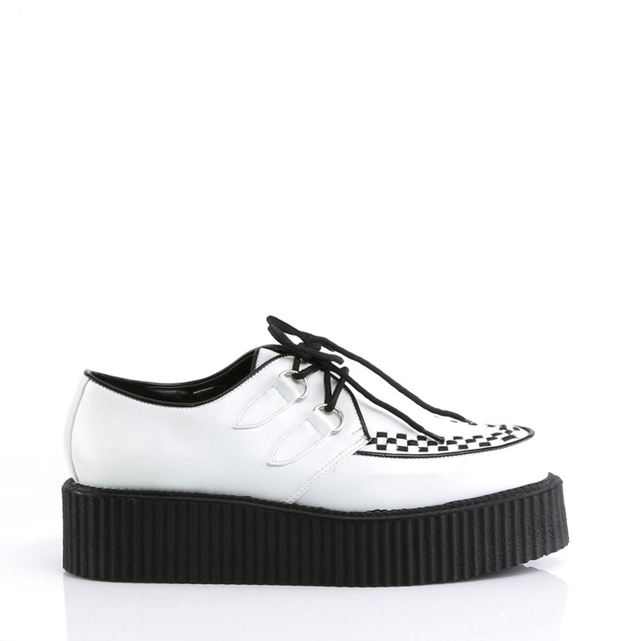 Pantofi dama, Pleaser, Piele naturala,Alb/Negru