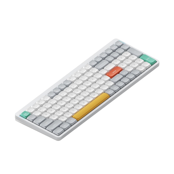Безжична механична клавиатура Slim Nuphy Air96 V2, бял, Gateron Wisteria