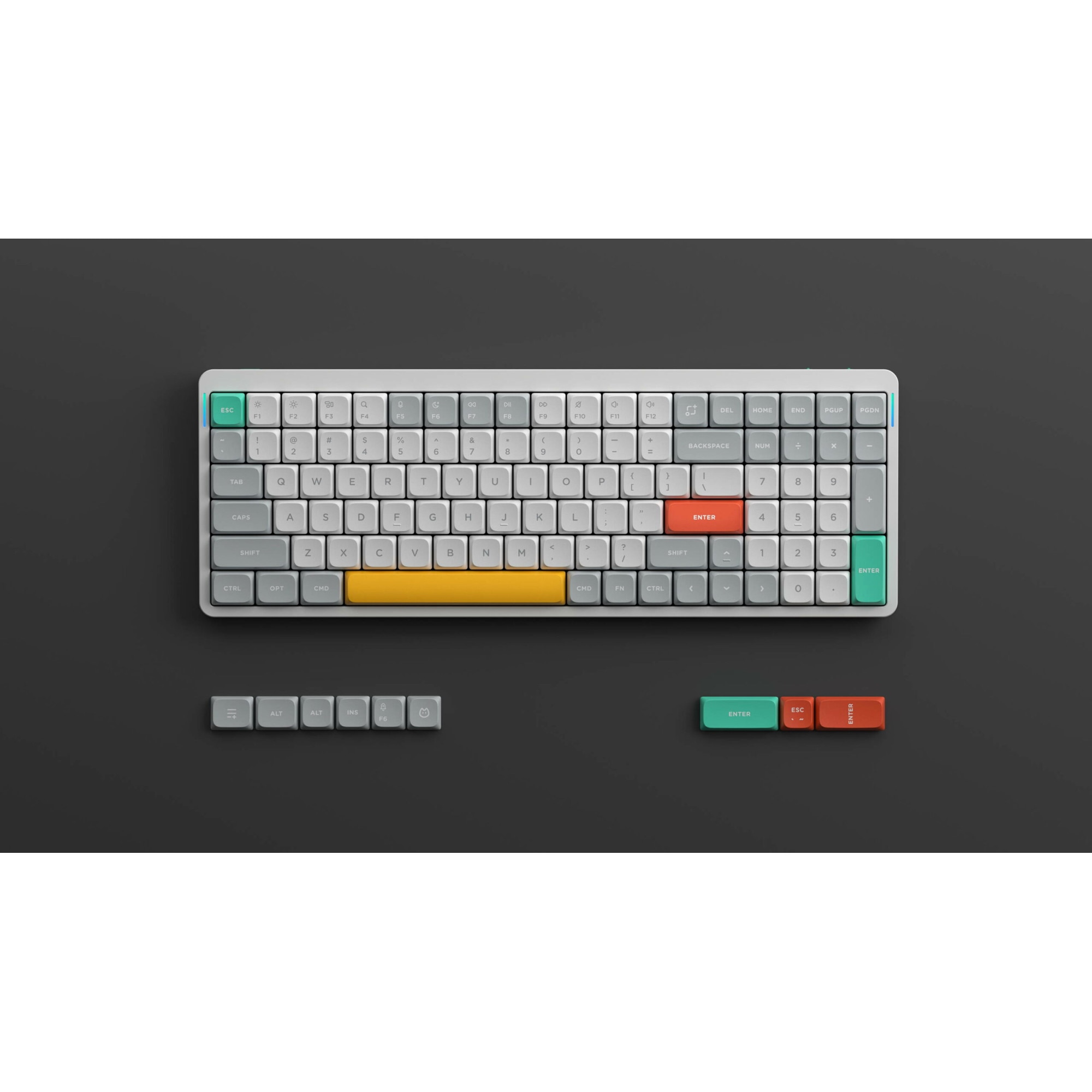 Безжична механична клавиатура Slim Nuphy Air96 V2, бял, Gateron ...