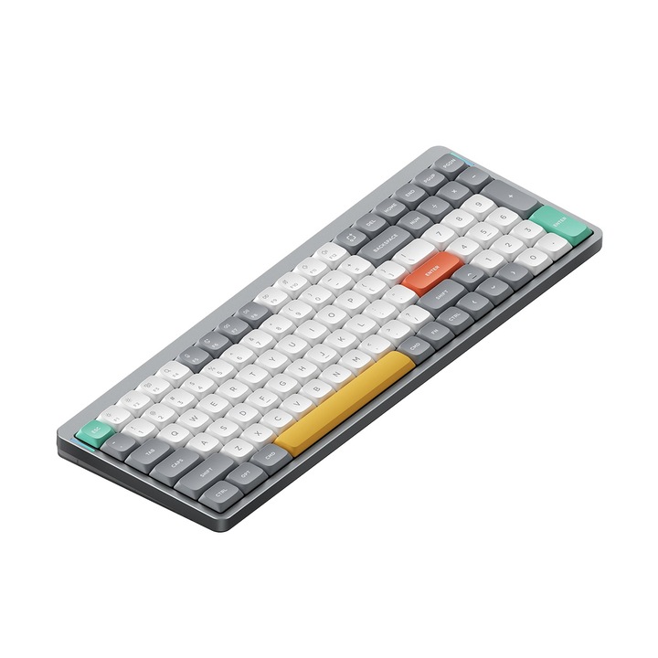 Безжична механична клавиатура Nuphy Air96 V2 QMK/VIA, Gateron Brown, сива