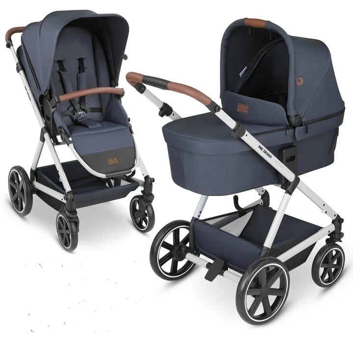 Детска количка 2в1 ABC Design Vicon 4, Син, Сребрист