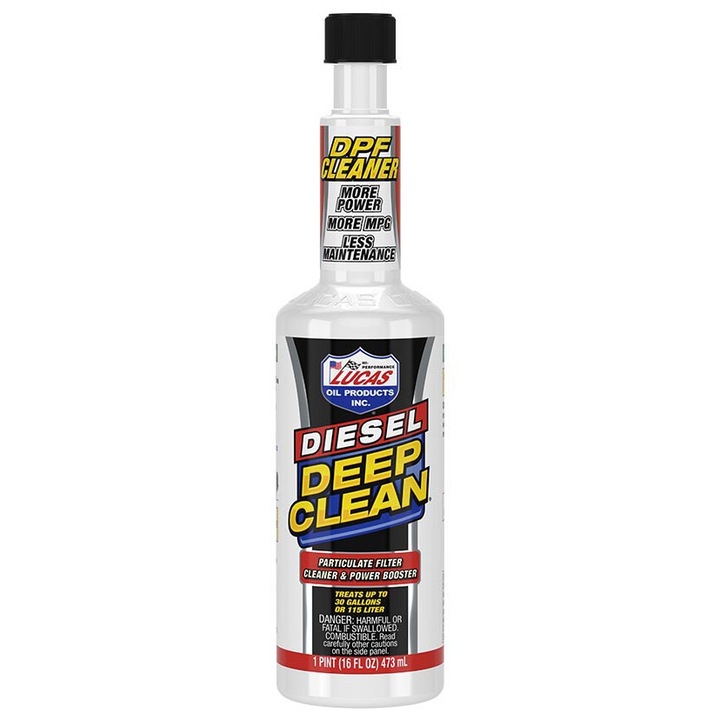 Добавка за дълбоко прочистване на дизел и DPF Lucas Oil Products, 473 мл