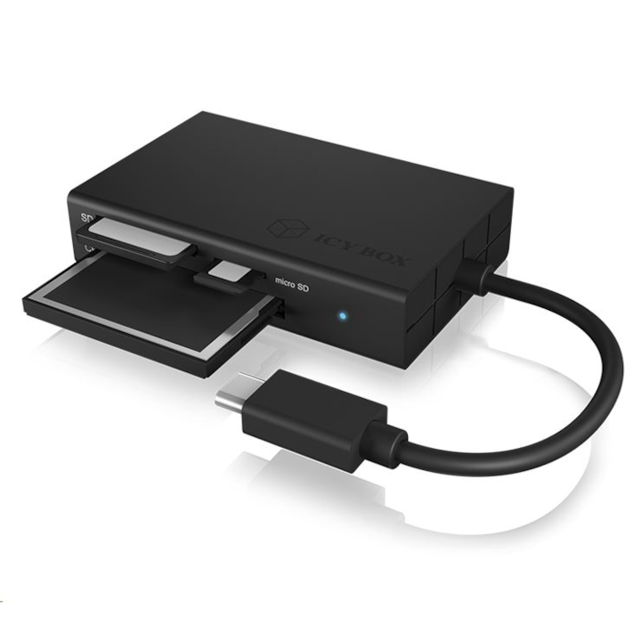 Външен четец на карти, Raidsonic, интерфейс тип USB3.0, черен