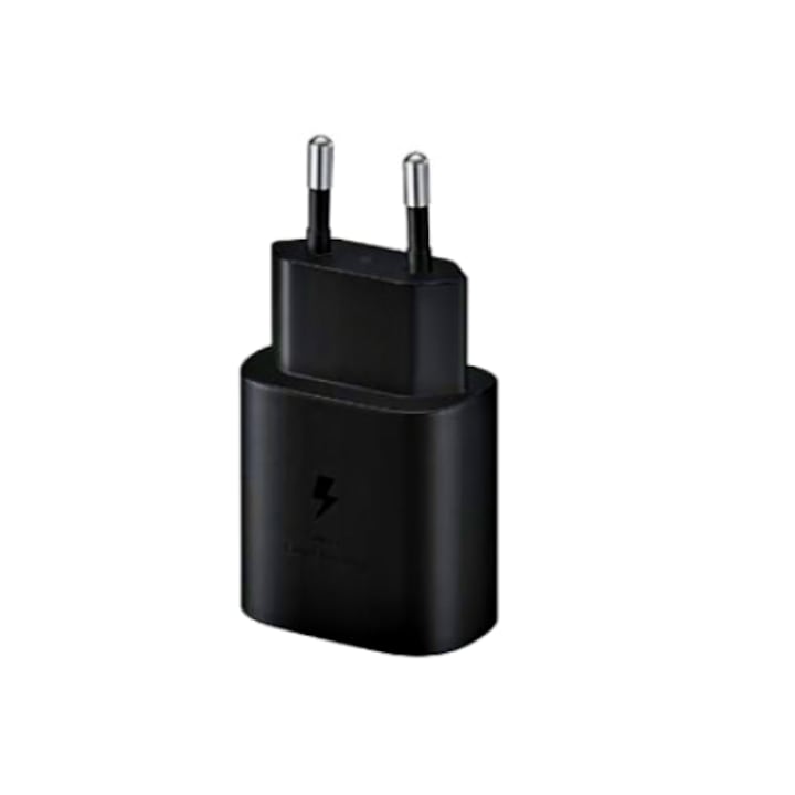 Универсално мрежово зарядно USB Type-C, бързо зареждане и кабел за данни тип C към тип C, 25 w, бързо зареждане, съвместимо със Samsung Galaxy A22 5G, 1 метър, черен