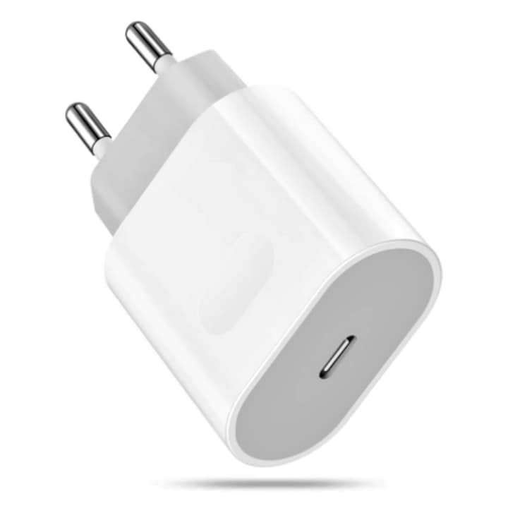 Универсално USB Type-C мрежово зарядно устройство, бързо зареждане, 25w, бързо зареждане, съвместимо с Apple iPhone 7 Plus, бяло