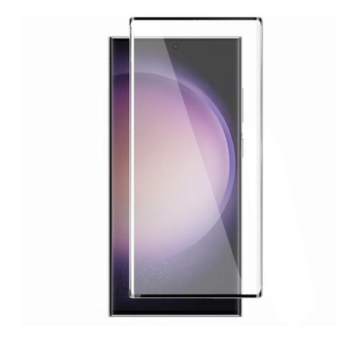 Стъклен протектор за дисплей bGreen 5D Full Glue Edge без дупка, За Samsung S918B Galaxy S23 Ultra, Прозрачен, черен